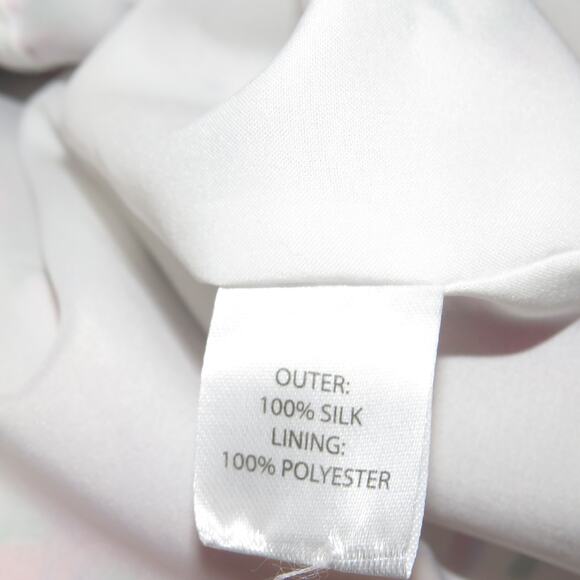 Saloni White Olivia Floral Print Ruffle Hem Silk Midi Dress - Picture 12 of 13